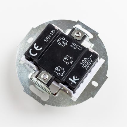 Reblig - Interruptor duplo retro com moldura cinzenta