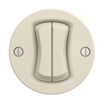 Reblig - Interruptor duplo retro sem moldura bege