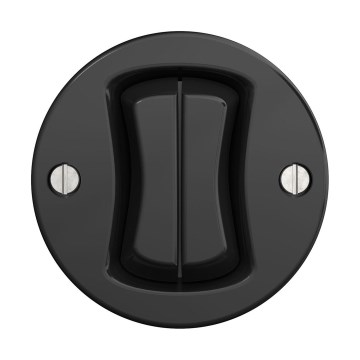 Reblig - Interruptor duplo retro sem moldura, preto