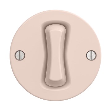 Reblig - Interruptor retro de escada sem moldura, n.º 6, rosa antigo