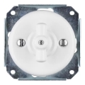 Reblig - Interruptor retro de porcelana rotativo sem moldura n.º 7 branco