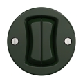 Reblig - Interruptor retro duplo para escada sem moldura n.º 6+6, verde