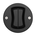 Reblig - Interruptor retro duplo para escadas sem moldura, n.º 6+6, preto