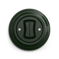 Reblig - Interruptor retro em série com moldura n.º 5, verde