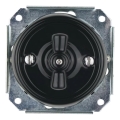 Reblig - Interruptor rotativo retro de porcelana sem aro n.º 1 preto