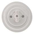 Reblig - Interruptor rotativo retro em porcelana com moldura č. 1 branco