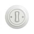 Reblig - Interruptor unipolar retro com moldura n.º 1 branco neve