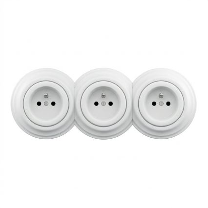 Reblig - Moldura retro central branco neve