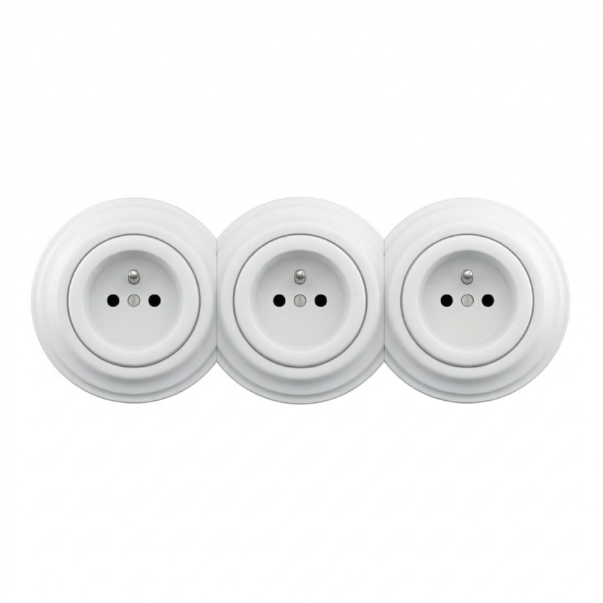 Reblig - Moldura retro central branco neve