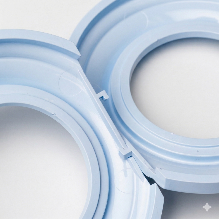 Reblig - Moldura retro com borda azul