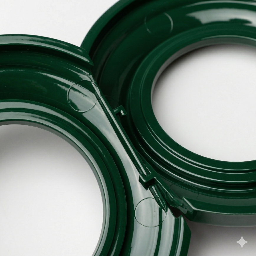 Reblig - Moldura retro com borda verde