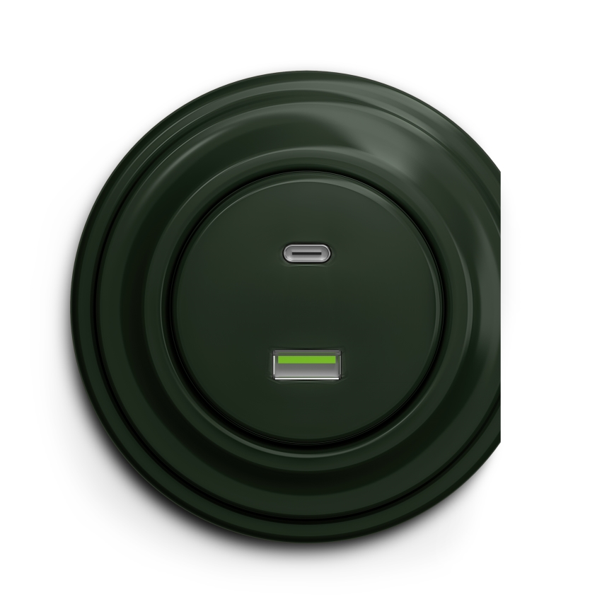 Reblig - Moldura retro com borda verde