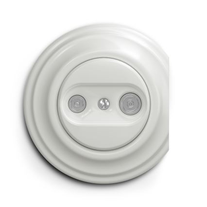 Reblig - Moldura Retro de Extremidade em Cerâmica Branca