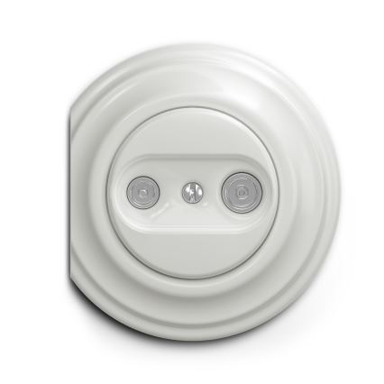 Reblig - Moldura Retro de Extremidade em Cerâmica Branca