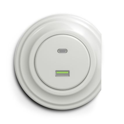 Reblig - Moldura Retro de Extremidade em Cerâmica Branca