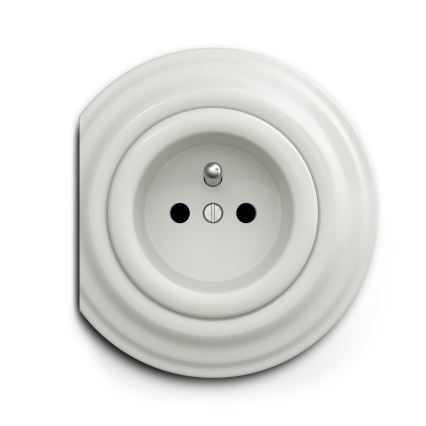Reblig - Moldura Retro de Extremidade em Cerâmica Branca