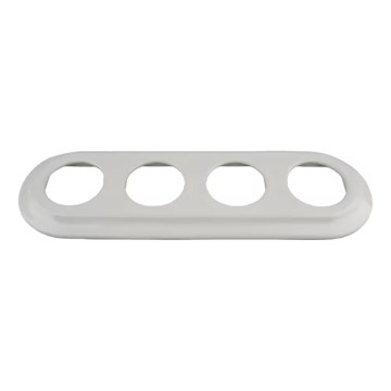 Reblig - Moldura retro em porcelana para 4 módulos, branca