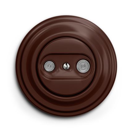 Reblig - Moldura retro simples castanha
