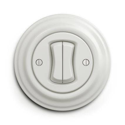 Reblig - Moldura retrô simples em cerâmica branca