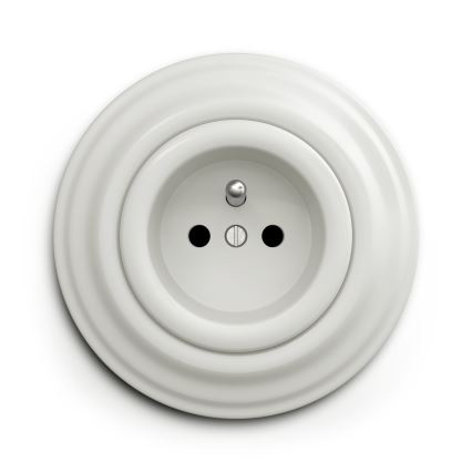 Reblig - Moldura retrô simples em cerâmica branca