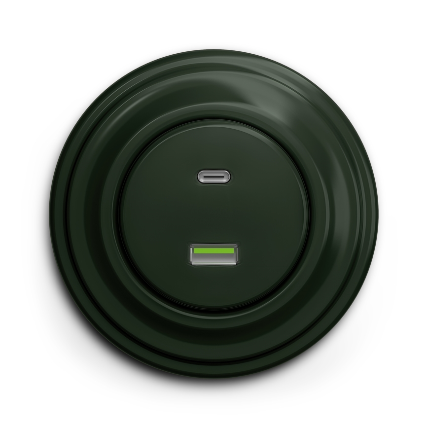Reblig - Moldura retro simples verde