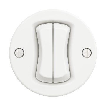 Reblig - Retro botão duplo sem moldura branco neve