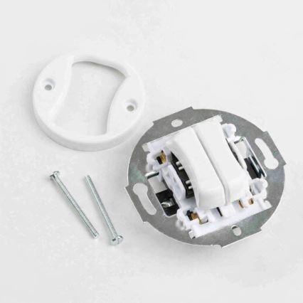 Reblig - Retro botão duplo sem moldura branco neve
