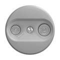 Reblig - Retro tomada de antena para TV+R (final) sem moldura, cinzento