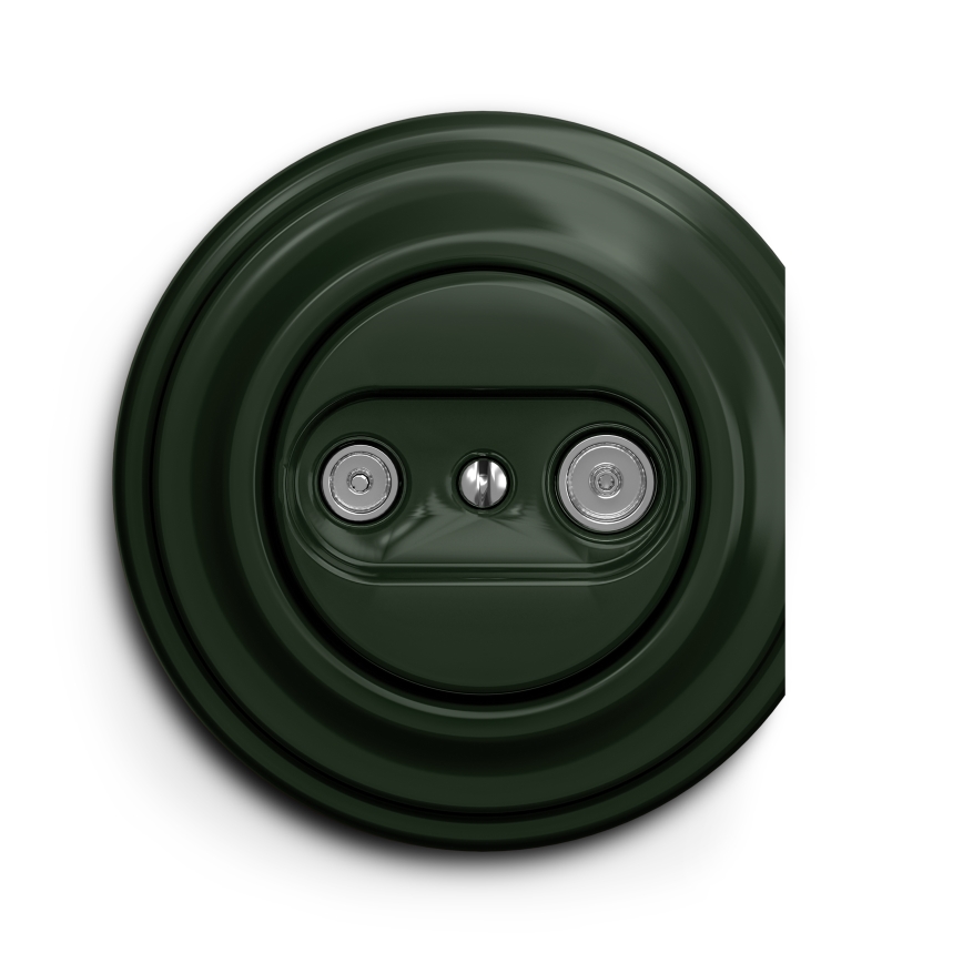 Reblig - Retro tomada de antena TV+R (terminal) sem moldura verde
