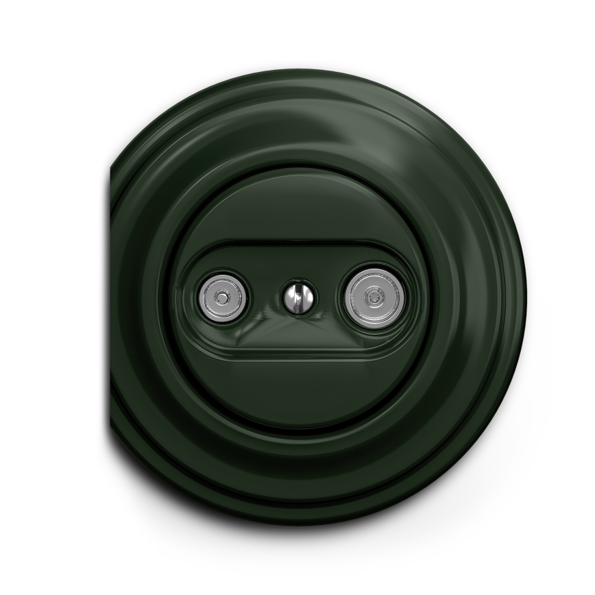 Reblig - Retro tomada de antena TV+R (terminal) sem moldura verde