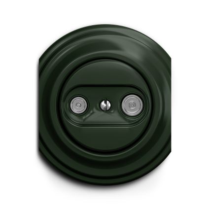 Reblig - Retro tomada de antena TV+R (terminal) sem moldura verde