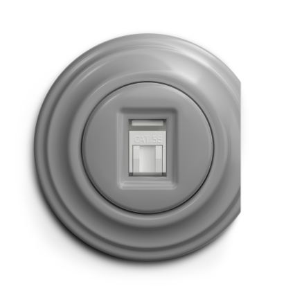 Reblig - Retro tomada de dados sem moldura cinzenta