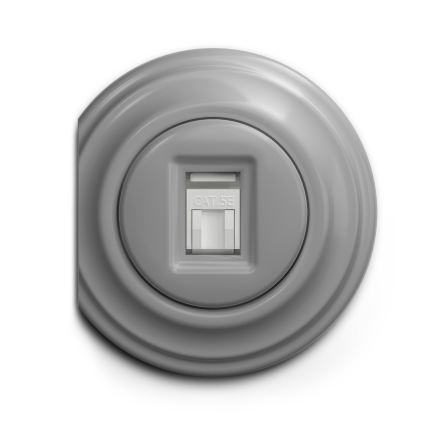 Reblig - Retro tomada de dados sem moldura cinzenta