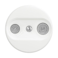 Reblig - Tomada de antena retro TV+R (passante) sem moldura, branco neve