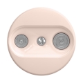Reblig - Tomada de antena retro TV+R (passante) sem moldura rosa antigo