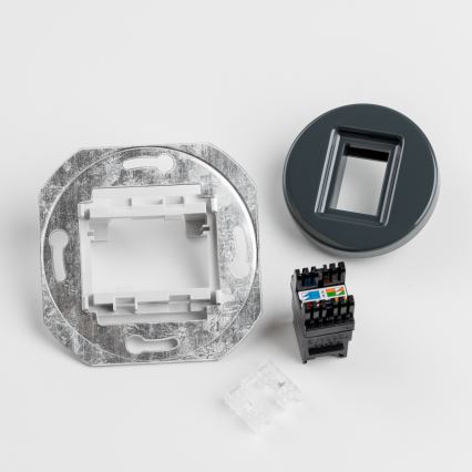 Reblig - Tomada de dados retro com moldura em antracite