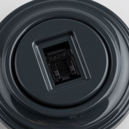 Reblig - Tomada de dados retro com moldura em antracite