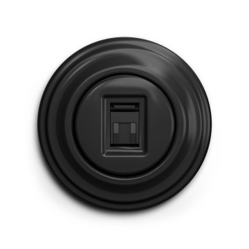 Reblig - Tomada de dados retro com moldura preta
