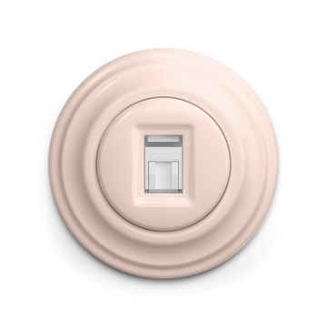 Reblig - Tomada de dados retro com moldura, rosa vintage