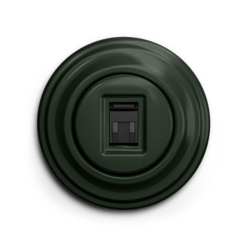 Reblig - Tomada de dados retro com moldura verde
