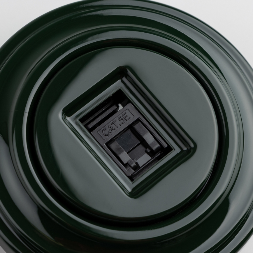 Reblig - Tomada de dados retro com moldura verde