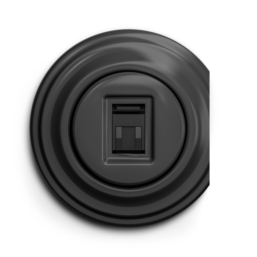 Reblig - Tomada de dados retro sem moldura antracite