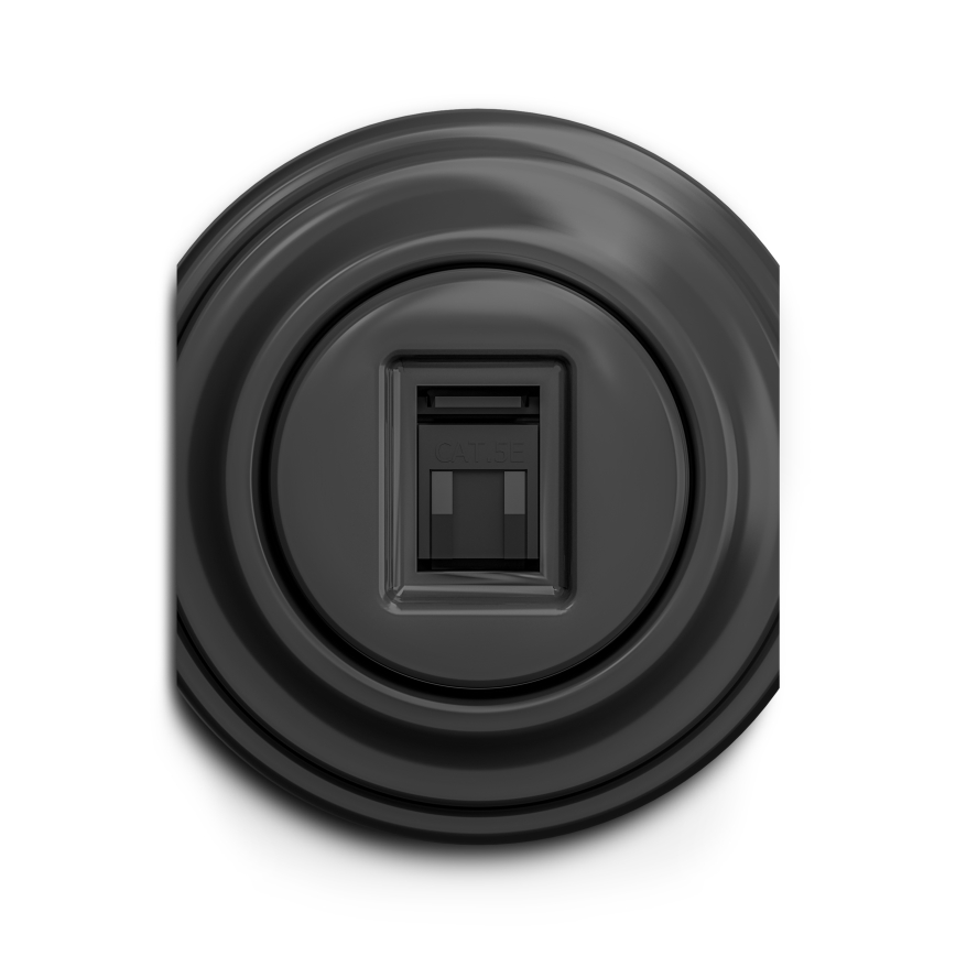 Reblig - Tomada de dados retro sem moldura antracite