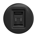 Reblig - Tomada de dados retro sem moldura, preta