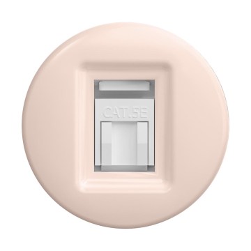 Reblig - Tomada de Dados Retrô Sem Moldura, Rosa Antigo