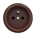 Reblig - Tomada doméstica retro sem moldura 230V castanha
