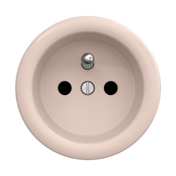 Reblig - Tomada doméstica retro sem moldura 230V rosa antigo