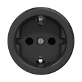 Reblig - Tomada doméstica retro sem moldura SCHUKO 230V/16A preta