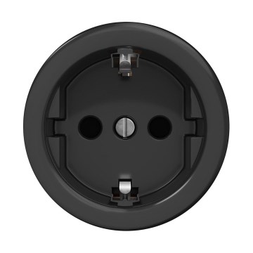 Reblig - Tomada doméstica retro sem moldura SCHUKO 230V/16A preta