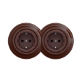 Reblig - Tomada dupla retro para uso residencial com moldura SCHUKO 230 V, castanha